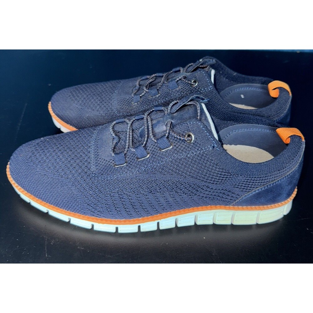 Deer Stags Shoes Men's 7 Blue Loafers Slip On Memory Foam Arch Support